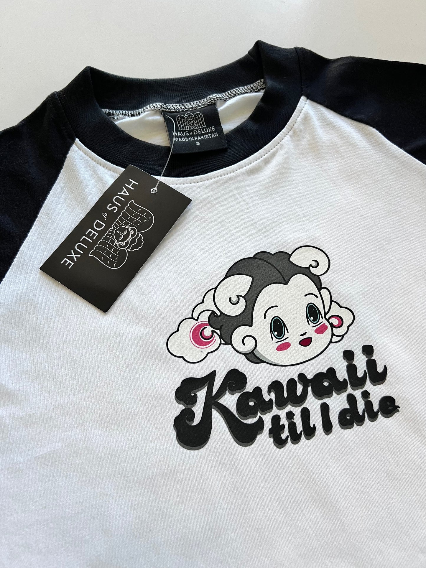 Kawaii ‘Til I Die Raglan Crop Top